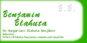 benjamin blahuta business card